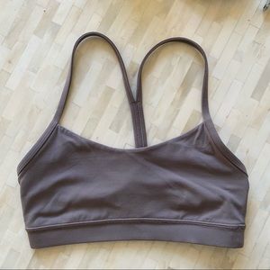 Lululemon Flow Y Bra cocoa/gray size 4